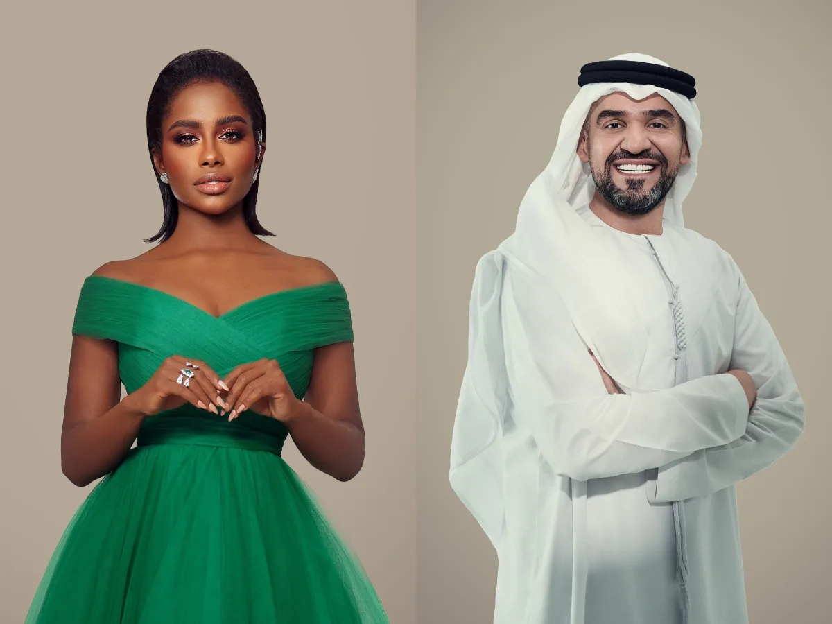 حسين الجسمي و داليا مبارك يحتفلان باليوم الوطني السعودي