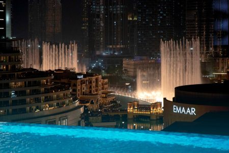 dubai fountain view