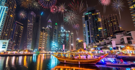 أفضل الأماكن للاحتفال برأس السنة في دبي
